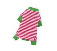 Generisch Pet Dog Pyjamas Soft Cotton Shirt Jumpsuit Striped and Cat Striped Clothing Comfortable Clothing for Playing Sleeping Dog Puppy Accessories (A L)