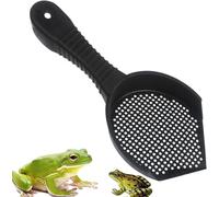 Generisch Pet Litter Scoop - Reptile Waste and Rubbish Scoop, Efficient Corner Scatter Cleaner | Durable PP Construction, Black Color, Suitable for Hedgehogs, Frogs, Turtles, Cats (Black, L)