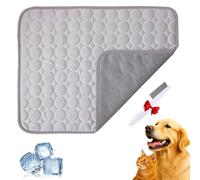 Generisch Pfotenfrost Cooling Mat Self-Cooling for Dogs Cats, XS-2XL 2025 Summer Ice Silk Water Paws Frost Mat Without Gel Comfort Non-Slip for Hot Summer Days (Grey, XXL 150 x 100 cm)
