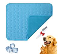 Generisch Pfotenfrost Cooling Mat Self-Cooling for Dogs Cats, XS-2XL 2025 Summer Ice Silk Water Paws Frost Mat Without Gel Comfort Non-Slip for Hot Summer Days (Blue, L-70 x 55 cm)