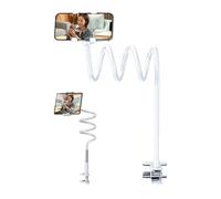 Generisch Phone Holder Desk Mount, 360-Degree Rotation Cell Phone Clip Holder, Flexible Arm Streaming Bracket Fits Tablets Under 10.5 Inches, Adjustable Chair Stand for Bedroom Office Hands