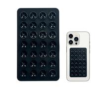 Generisch Phone Support with Double Suction Cup - Portable Silicone Custard | Secure Support for Smartphones for Film Streams, Video Conferencing, Social Media, Selfie Recording, Device