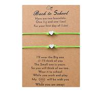 Generisch Phrases Charms Beads Classic Bracelet Set 2 Day Back To School Bracelets Mom And Me Bracelets Mother Daughter Girls Boys 4 And Couple Choice In Rings, one size, CCB