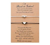 Generisch Phrases Charms Beads Classic Bracelet Set 2 Day Back To School Bracelets Mom And Me Bracelets Mother Daughter Girls Boys 4 And Couple Choice In Rings, one size, CCB