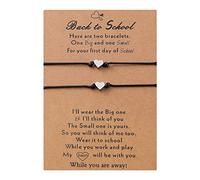 Generisch Phrases Charms Beads Classic Bracelet Set 2 Day Back To School Bracelets Mom And Me Bracelets Mother Daughter Girls Boys 4 And Couple Choice In Rings, one size, CCB