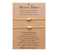 Generisch Phrases Charms Beads Classic Bracelet Set 2 Day Back To School Bracelets Mom And Me Bracelets Mother Daughter Girls Boys 4 And Couple Choice In Rings, one size, CCB