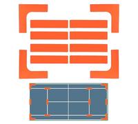 Generisch Pickleball Playing Field Marking Kit - Lines Marking Set Wind Resistant Non-Slip Sports Markings for Outdoor Garden Park Lawn Outdoor Pickleball Court