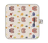 Generisch Picnic Blanket Waterproof, Portable Blanket for On the Go - Sandproof 150 x 200 cm Play Mat Cute Animal Motifs for Travel Festival Hiking Home Pet