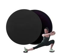 Generisch Pilates Glide Disc Round 17cm Diameter Core Training Pair | Double Sided PP EVA Composite Material 160G Training Sliding Plates for Strength Exercises on Carpets and Hardwood Floors