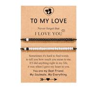 Generisch Pinky Promise Matching Bracelet for Couples, Soulmate, Man, Long Distance Relationship, Gifts for Women, Men, Him, Her, Cute Couple Gifts, Yellow Leather Bracelet, one size, Plastic, No