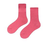 Generisch Plain Medium Tube Socks for Women Lightweight Thin Spring and Candy Color Multicolor Soft Four Seasons Socks Socks Storage Box, pink, One Size