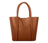 Generisch Plain women's bags with large capacity and optional multi-colour pockets are suitable for any padlock bags, brown, One Size