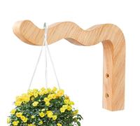 Generisch Plant Holder Wall 23 cm Wave Shape Wood Black - Wall Mounted Plant Holder | Decorative Wall for Garden Patio Indoor Outdoor Bird Feeder Decoration, Wall Holder, Plant Stand, B