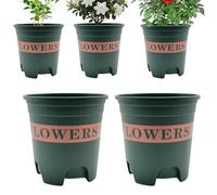 Generisch Plant Pots - Pack of 5 Starter Accessories | Reusable Seedling Pots | Gardeners, Farmers, Balcony, Garden, Vegetables, Fruits, Patio, Flower Beds, Greenhouse, Backyard