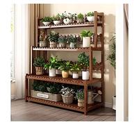 Generisch Plant Rack Height Adjustable 4 Tier Waterproof Succulent Stand for Indoor Outdoor Garden Ladder Shelf