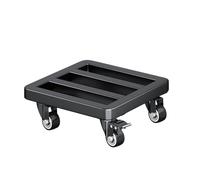 Generisch Plant Rollers with N - Black Metal Plant Mover with n Flower Mobile Tray, Rolling Planter Base for Indoor Outdoor Use, Lockable Swivel Meat Devices