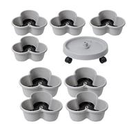 Generisch Plant Tower Home Growing System - Stackable Strawberry Pots, Potatoes, Vegetables, Vertical Planting System with Ventilation, Movable Multi-Purpose Flower Pots for Balcony, Patio, Set of 4