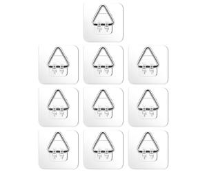 Generisch Plate Hanger for the Wall - Pack of 10 Invisible Adhesive Hooks