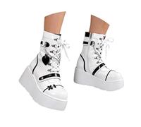 Generisch Platform Boots Women's Gothic Boots Chunky Punk Rave Heel Gothic Shoes Zip Boots Lacing Round Toe Combat Boots Motorcycle Rave Party Music Festival Cosplay Ankle Boots