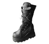 Generisch Platform Boots Women's Gothic Boots Chunky Punk Rave Heel Gothic Shoes Zip Boots Lacing Round Toe Combat Boots Motorcycle Rave Party Music Festival Cosplay Ankle Boots