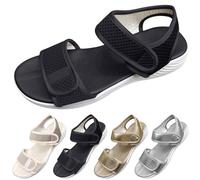 Generisch Platform Sandals Women's Black Summer Shoes Women's Comfortable Open Orthopaedic Sandals Wide H Beach Sandals Soft Soles Toe Sandals Lightweight Leisure Sandals Mesh Outdoor Sandals, silver