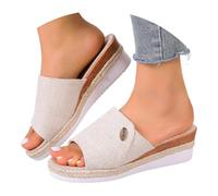 Generisch Platform Sandals, Women's Sandals, Elegant Sports Sandals, Leisure, Beach, Outdoor Sandals, Boho Toe Sandals with Footbed, Water Sandals, Festive Trekking Sandals, Slip-On Shoes