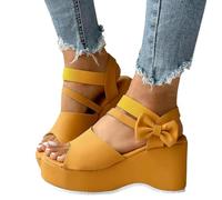 Generisch Platform Sandals Women's Sandals Open Toe Sandals Boho Wedge Sandals Festive Evening Shoes with Footbed Slip Sandals Leisure Beach Trekking Sandals Strappy Sandals