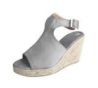 Generisch Platform Sandals Women's Wedge Heel Slippers Women's Summer Open Straw Sandals Slingback Ankle Sandals Fish Mouth Outdoor Sandals Soft Footbed Leisure Sandals Comfortable Summer Sandals