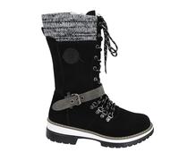 Generisch Plüsch warme Baumwollschuhe tragen und rutschfeste Schneestiefel Fünf-Finger-Baumwollschuhe Outdoor-Sportschuhe Herren- und Damen-Wanderschuhe Mädchen 33, Black, 9 UK