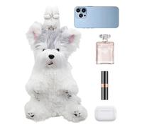 Generisch Plush Animal Backpack, Soft Cute Dog Smooth Zip - Animal Plush Toys Travel Backpack - For Outdoor Everyday Shopping Commuting Camping Climbing Children Adults , gray, see description