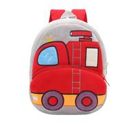 Generisch Plush Backpack for Fire Engine Design, Lightweight Foldable 8 Inch Camping Backpack Polyester with Zipper, Ideal for Outdoor Travel and Sc Large Backpacks Men (Red, 26)