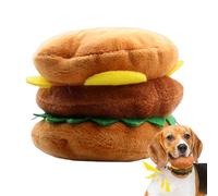 Generisch Plush Chew Toy for Dogs, Soft Plush Hamburger Toy for Interactive Fun - Dog Activity Toys, for Outdoor Fun by the Pool, Yard, Home, Garden, Family