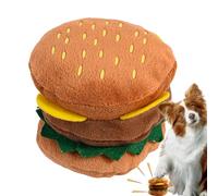 Generisch Plush Chew Toy for Dogs - Soft Plush Hamburger Toy for Interactive Fun, Interactive Dog Toys - for Outdoor Fun at the Pool, Yard, Home, Garden, Family