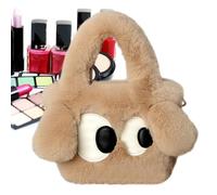 Generisch Plush Clutch Bag | 31 cm Plush Shopping Bag | Cute Tote Bags | Soft Spacious Fashion Design in Dog Shape with Large Storage Space for Travel, Shopping and Everyday Use, khaki, Siehe