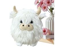 Generisch Plush Cow - 20 cm Soft Cuddly Toy for Loving and Decorating, Long-Haired Cow Soft Toys, for Children and Adults as Decoration for Home, Children's Room, Sofa, Shelves, Bedroom