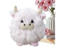 Generisch Plush Cow - 20 cm Soft Cuddly Toy for Loving and Decorating, Long-Haired Plush Cow, for Children Girls as Decoration for Bed Living Room