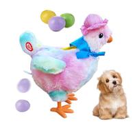 Generisch Plush Dog Toy, Electric Chicken with Laying Eggs Function, Funny Feeder with Sounds Against Boredom & , Dog Accessories
