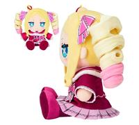 Generisch Plush Figures, Cute Decorations of a Little Girl with Braids, 3D Anime Figure with Big Eyes, for Home, Desk, Birthday, Room, Children, Girls, Bedroom