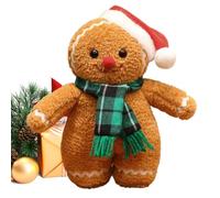 Generisch Plush Gingerbread Man Funny Festive Home Decorative Throw Pillow | Gingerbread Man Cuddly Toy for Bedroom Children's Room Couch Desk Party Holiday New Year Office Car Dorm