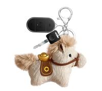 Generisch Plush Horse Keychain - Astrological Ingot Pendant Year of | Cute Chinese New Year Accessory Decoration Bag | Gift Kids Friends Travel Home, beige, Siehe Beschreibung