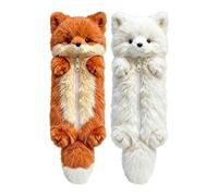 Generisch Plush Pencil Case 2 Pieces Animal Pen Organizer