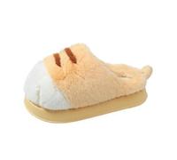 Generisch Plush Slippers Women's Cute Slippers Women's Winter Comfortable Slippers Super Soft House Slippers Front Closed Home Shoes Fluffy Cotton Shoes Fuzzy Slippers Warm Slippers, yellow, 4 UK