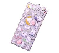 Generisch Plush Stickers 3D Stickers PET Relief Animal Funny Decoration Cute Animal Stickers Funny Designs for School Home Notebook Party Approx 21 x 12 x 1cm