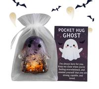 Generisch Pocket Ghost Card - 2 x 3 Inch Inspirational Cards for Halloween, Graduation, Holiday Greetings with Calming Message, Cute Keepsake for Work Meetings, Travel, Team Incentives