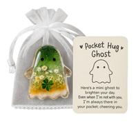 Generisch Pocket Ghost Card - 2 x 3 Inch Inspirational Cards for Halloween, Graduation, Holiday Greetings with Calming Message, Cute Keepsake for Work Meetings, Travel, Team Incentives