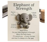 Generisch Pocket Size Greeting Cards | Hope Symbol Keepsake - Elephant Souvenir as a Symbol of Hope - For Teenagers Girls Women Mothers Desk Bookshelf Bedside Table Workplace Decoration