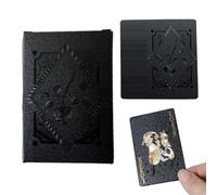 Generisch Poker Cards - PP Material Playing Cards | Black Playing Cards | Card Game for Home Game Nights, Games in Style, Magic Tricks, Card Games, Family Entertainment and Travel Play Set