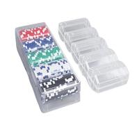 Generisch Poker Chips for Card Board Games, Poker Chips Set for Texas Holdem | Poker Chips Poker Sets | Counting Counters Poker Chips Set with Aluminium Case for Game Nights