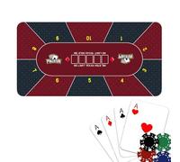 Generisch Poker Tablecloth, Large Game Table Mat, 120 x 60 cm, Non-Slip Card Table Covers, Table Cover for Holdem Poker, Card Games