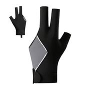 Generisch Pool Billiard Glove, Sweat-Absorbing and Elastic, Three Finger Design for Beginners and Enthusiasts, Billiard Accessories for Home Practice Room and Bar, Black, Pack of 1